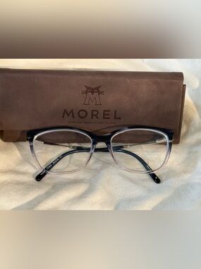 MINI by Tura 741009H Women's Eyeglasses Navy Tortoise 54-15-140 W/ Morel Case